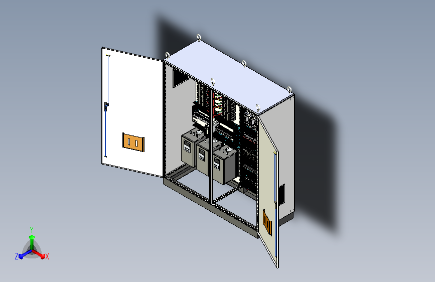 双柜组装630A竖装plc消防风机控制柜
