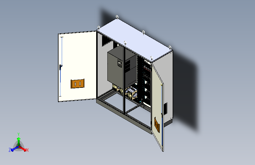 双柜组装变频器星三角+plc控制柜 56274