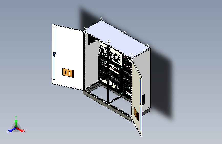 双柜组装刀开关风机plc控制柜 56329