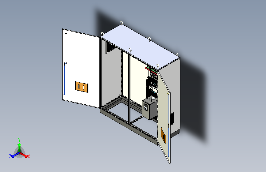 双柜组装刀开关软启动plc控制柜 56330