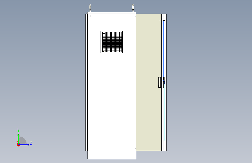 双柜组装刀开关软启动plc控制柜 56330 左侧视图