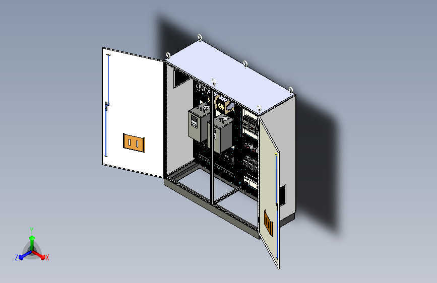 双柜组装软启动+刀开关plc4011交流接触器控制柜