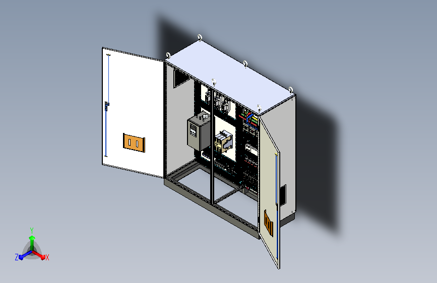 双柜组装软启动旁路+双电源软启动plc控制柜