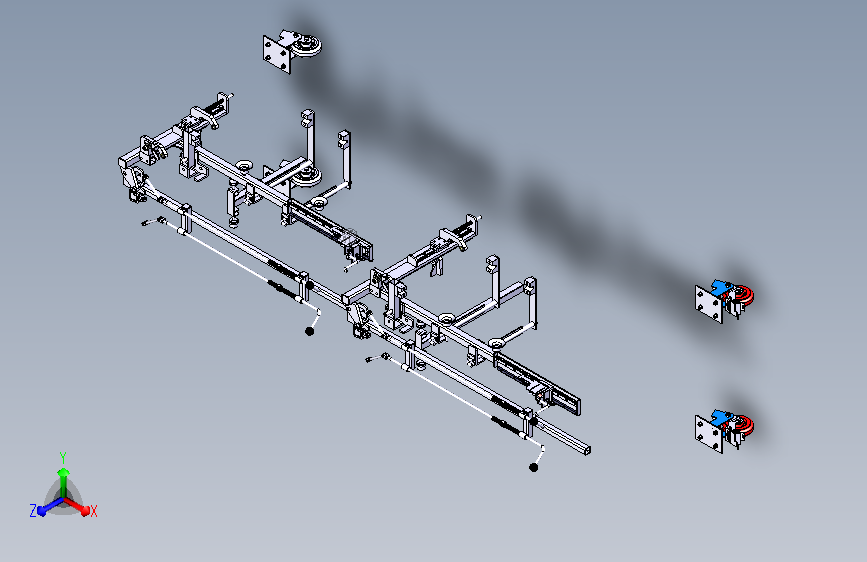 四门小车共用料架