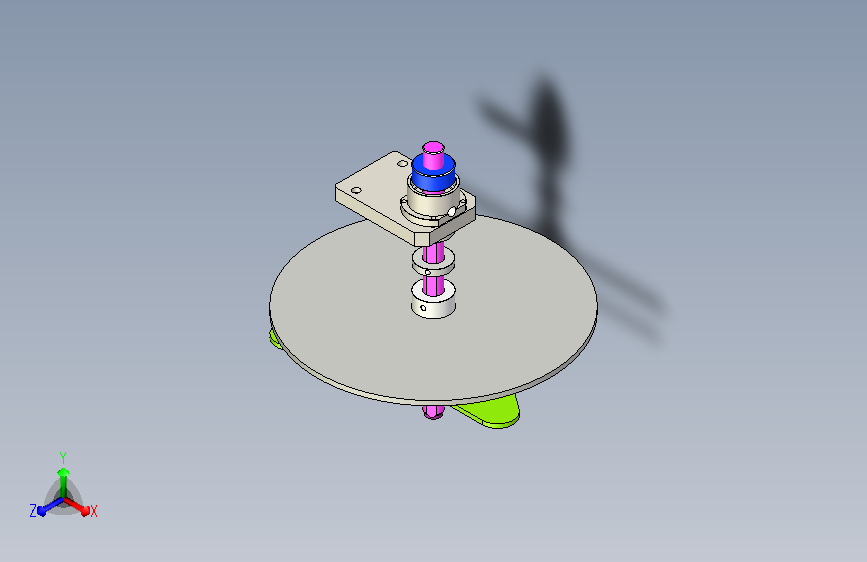 无动力带刹车料盘