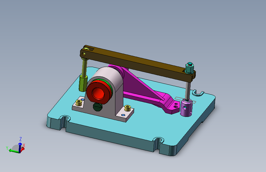 机油泵传动轴支架工艺及镗φ32孔夹具设计含三维SW 1123337