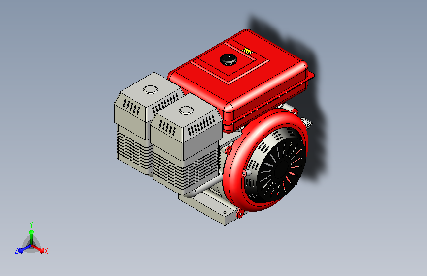 小型汽油发动机170F20模型