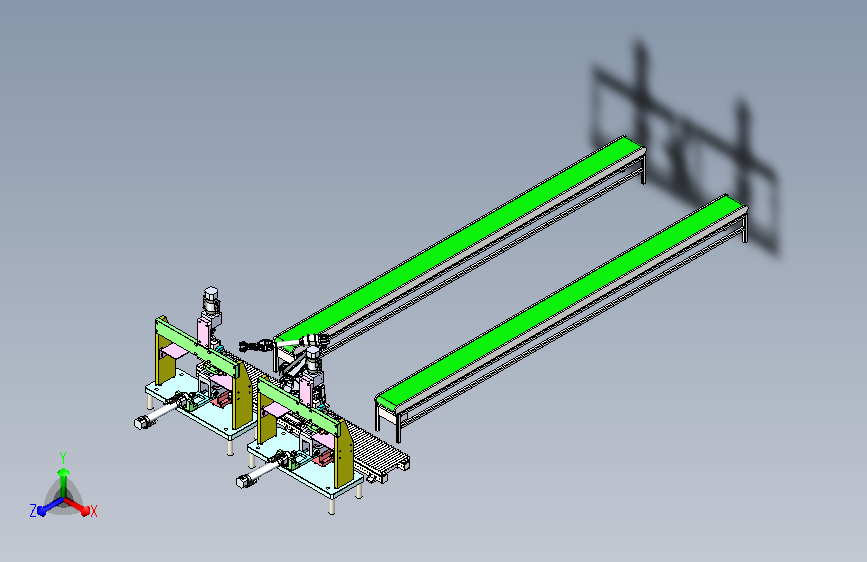 旋转折弯机设备与移动取料机械手组合