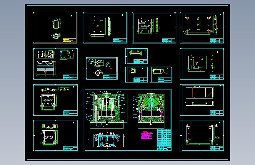 高档硅胶杯托垫注塑模具设计-设计图纸（15张）