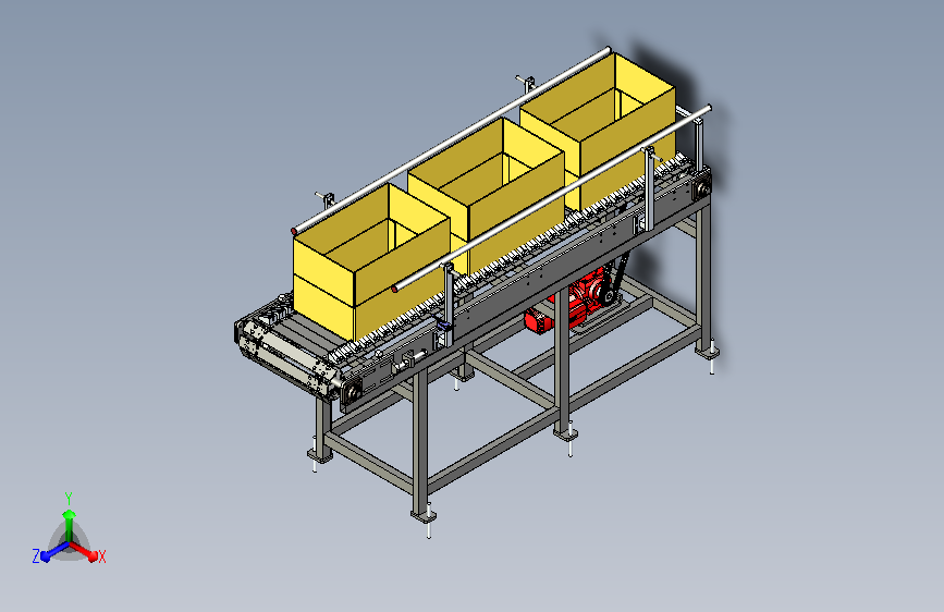 纸箱钣链输送线体设计