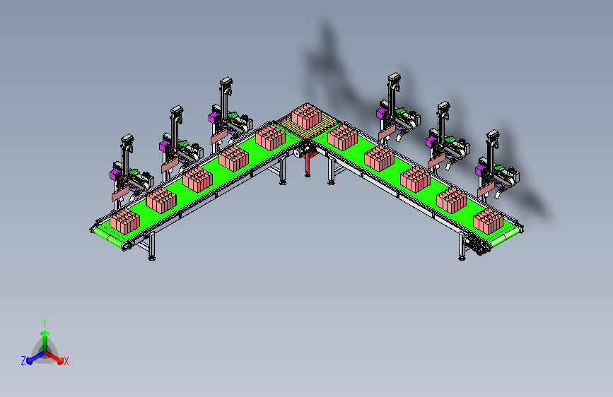 纸箱隔离层组装生产线