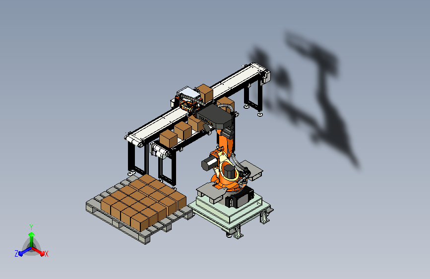 纸箱在线缴光打标与码垛设计