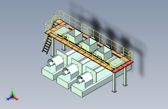 注塑机加料钢结构平台设计
