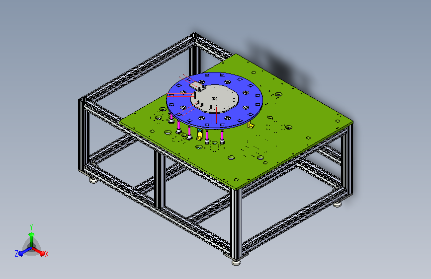 装配检测旋转圆盘