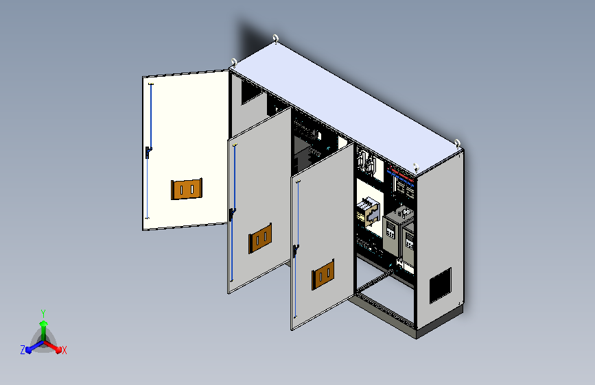 钣金柜变频器软启动双电源plc控制柜 71555