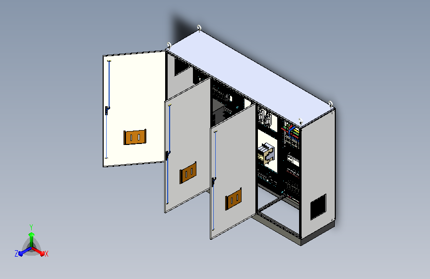 钣金柜双电源软启动plc控制柜 71560