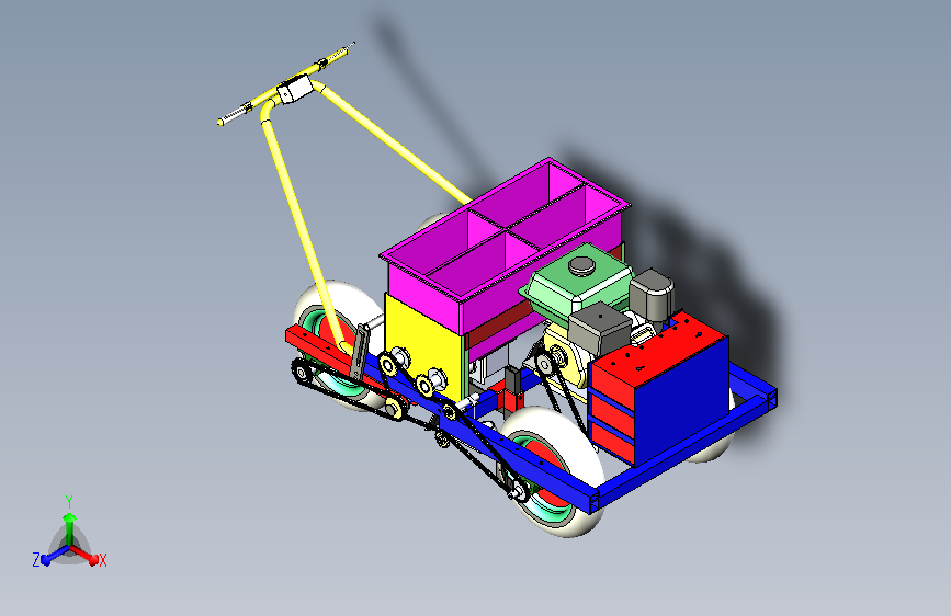 保塔播种机结构3D模型