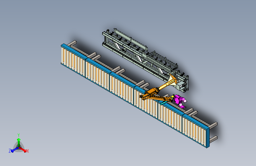 产品运输线上的抓取机械手