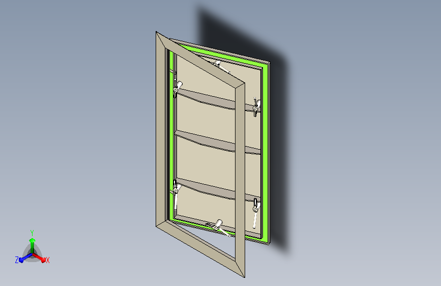 船用风雨密单扇钢质门-1675-AF