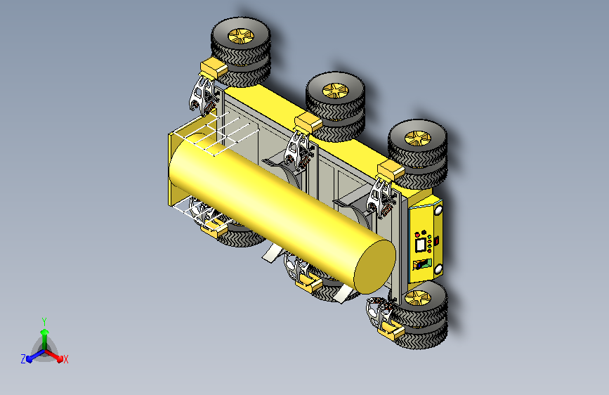 大型圆钢搬运AGV小车模型