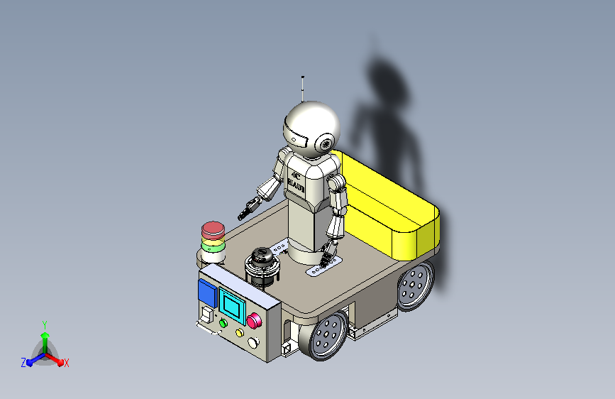 带有小车底盘的语音机器人