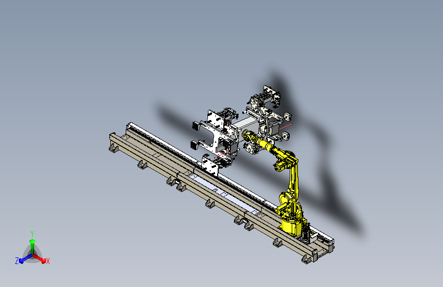 带有移动地轨的换模机械手