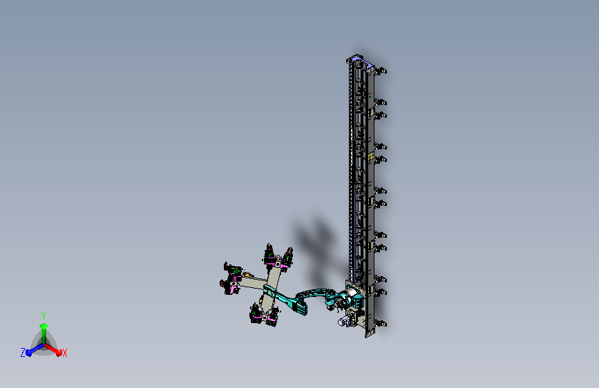 带有移动底盘的螺栓装配机械手