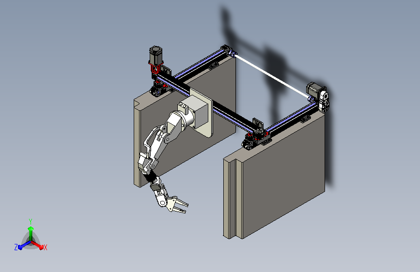 带有移动支架的抓取机械手