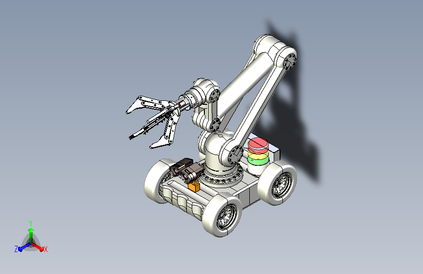 带有作业机械手的复合智能小车