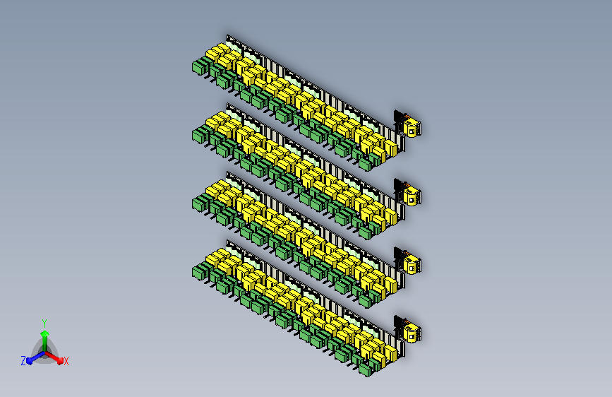 堆高叉车AGV在立库中的搬运模型