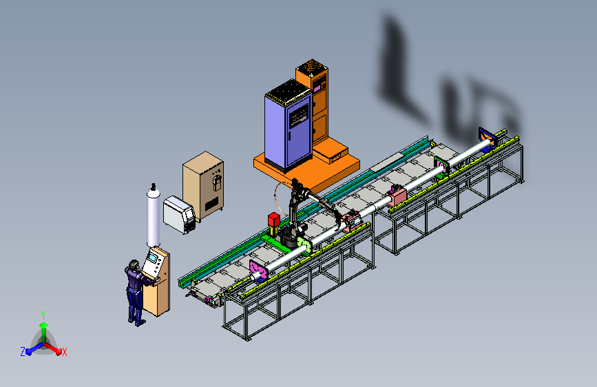 钢管对接的机械手自动化焊接模拟