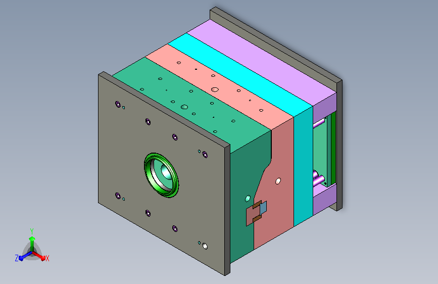红旗巴士车灯底座注塑模具设计