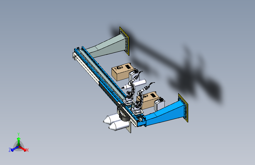 桁架式双工位焊接机器人模型