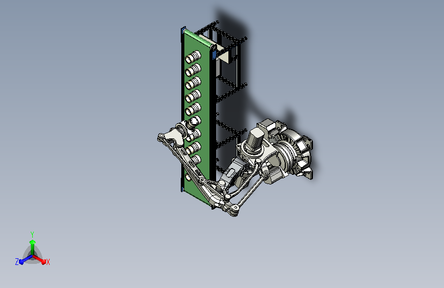 加工轴套的机械手上下料模拟