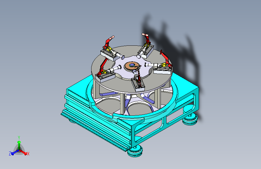 可旋转的物料检测工作台机构