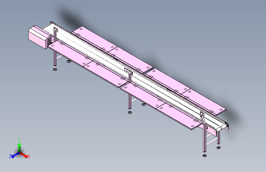 两侧带可翻板工作台输送线