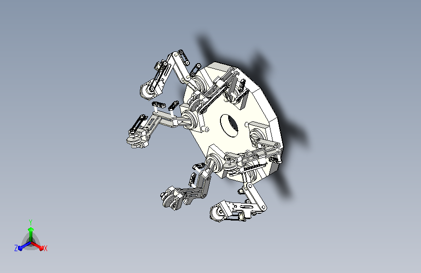 六足机器人毕业设计3D