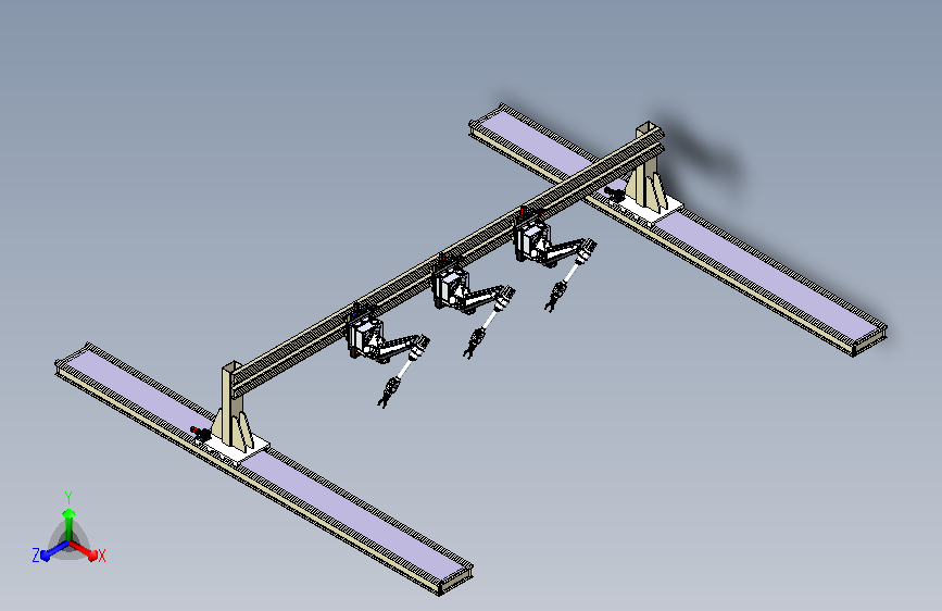 龙门式三工位机械手分拣模型