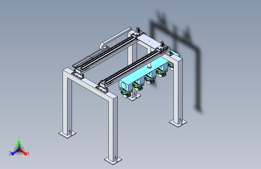 门架式多抓手搬运取料机构