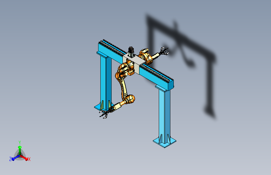 门架式双抓取机械手模型