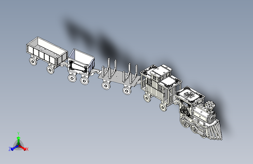 木板拼装玩具（圣诞小火车）