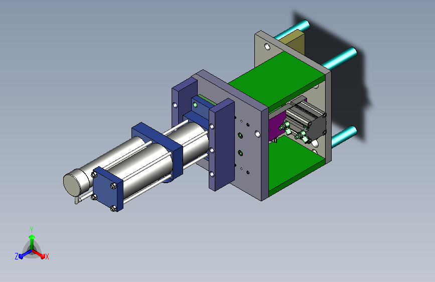气液增压缸压装机构