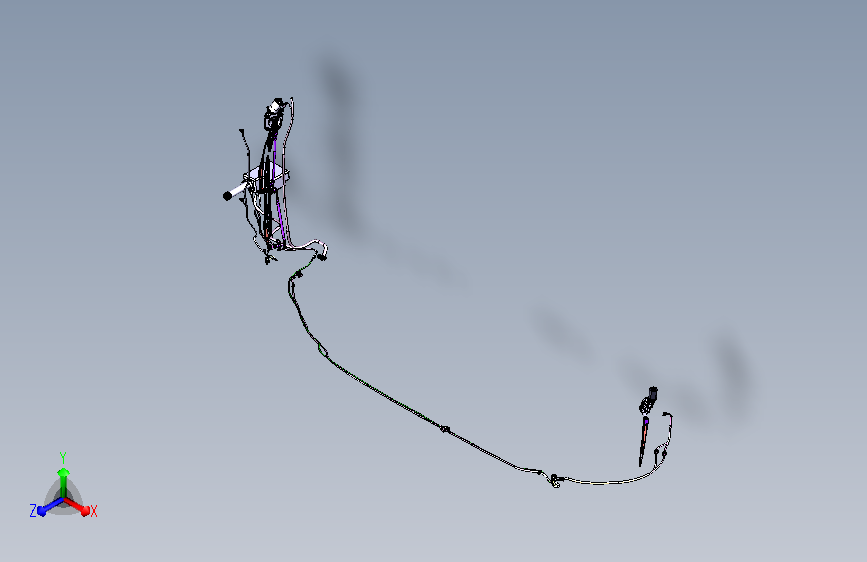 汽车前后雨刮系统及风窗清洗系统3D