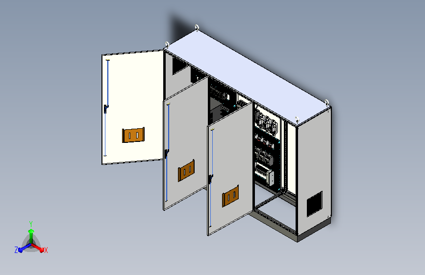 三柜组装变频器刀开关plc控制柜 56425