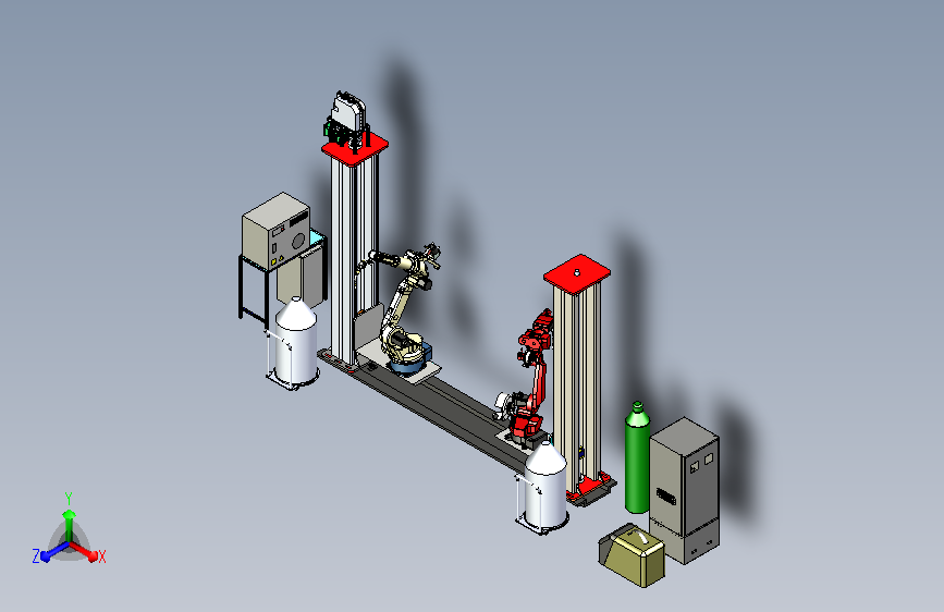 双工位升降焊接机械手模型