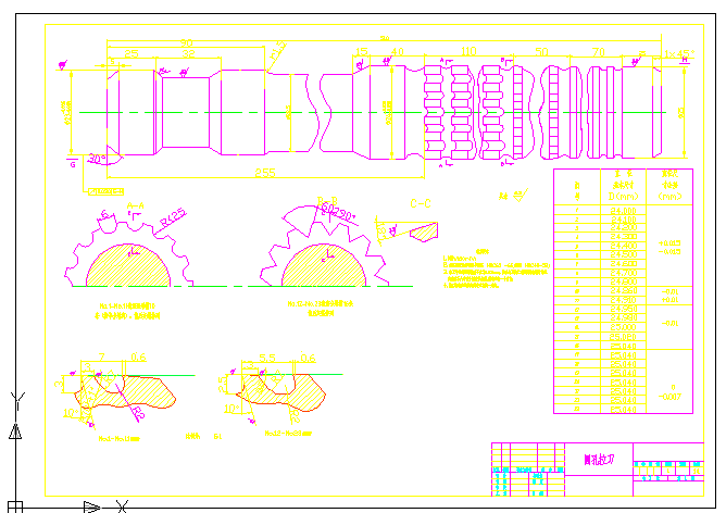 圆孔拉刀与矩形花键铣刀设计=450861=10