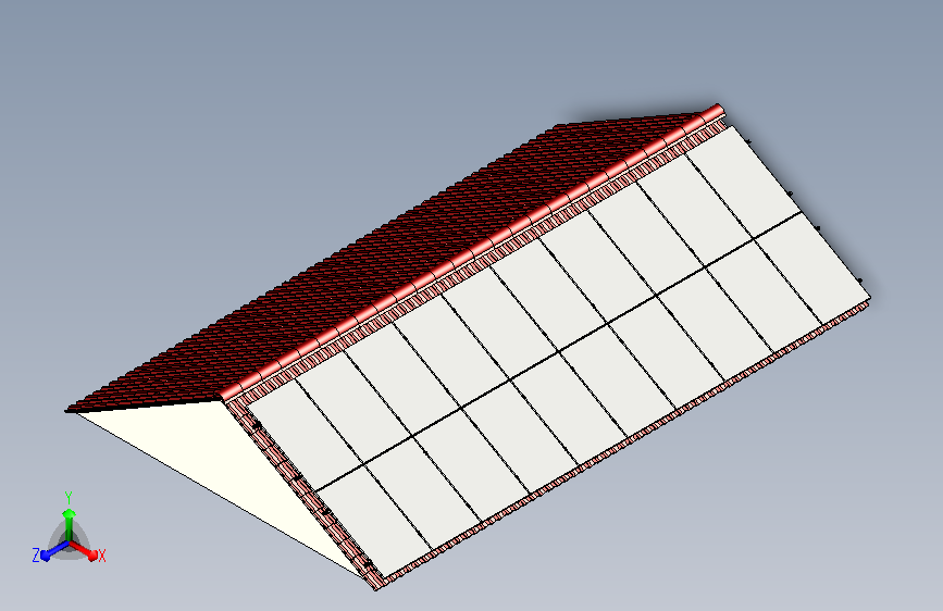瓦面光伏排布效果图