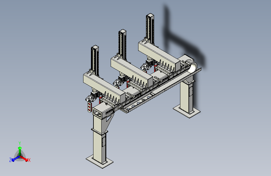 物料的门架式分家机构