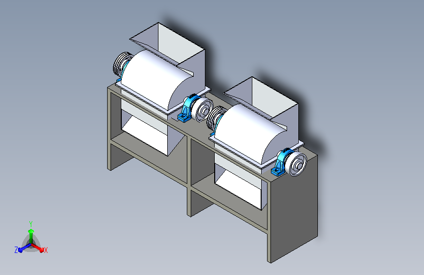 小型锤式粉碎机三维模型设计