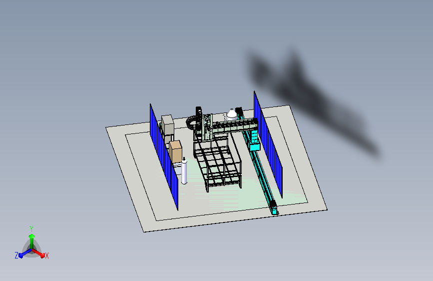 型材框架悬臂式焊接专机模型